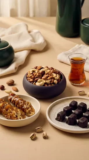 Çay Sohbeti Paketi — Karışık Kuruyemiş ve Lokum